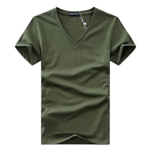V neck Green T-Shirt