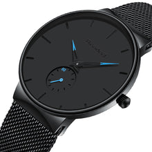 Load image into Gallery viewer, Slim Mesh Black Wristwatch