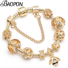 Load image into Gallery viewer, Crystal Gold Color Bracelet
