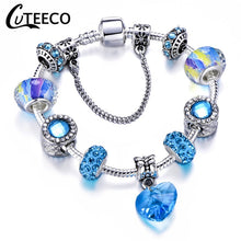 Load image into Gallery viewer, Silver Crystal Flower Bracelet
