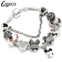Load image into Gallery viewer, Silver Crystal Flower Bracelet