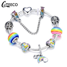 Load image into Gallery viewer, Silver Crystal Flower Bracelet