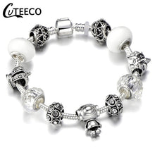 Load image into Gallery viewer, Silver Crystal Flower Bracelet
