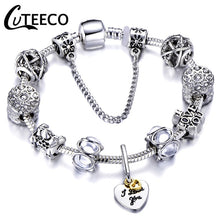 Load image into Gallery viewer, Silver Plated Blue Bracelet