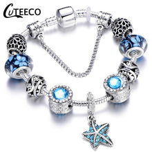 Load image into Gallery viewer, Silver Plated Blue Bracelet