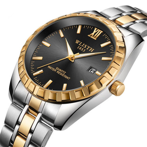 Gold Stainless Steel Wristwatch